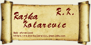 Rajka Kolarević vizit kartica